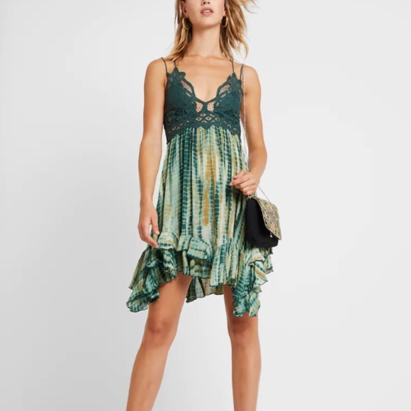 Free People Dresses & Skirts - Free People Adella Tie- Dye Crochet Slip Dress